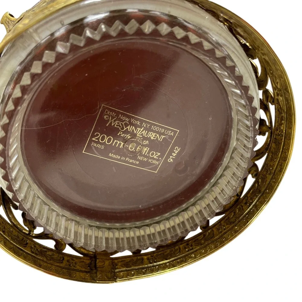 Vintage Metal Filigree Talc Powder Holder (talc Opium used)